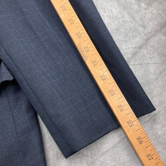 Ralph Lauren Chaps Suit Men 46R Blue Plaid Wool Classic Jacket Union Canada VTG - Picture 6 of 14